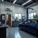 Modern Car AC Repair Shop Interior