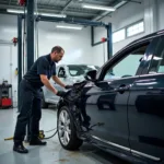 Modern Car Body Repair Shop Equipped with Advanced Technology