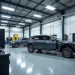 Modern Car Body Repair Shop