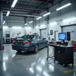 Modern Car Body Repair Shop Equipped with Advanced Technology