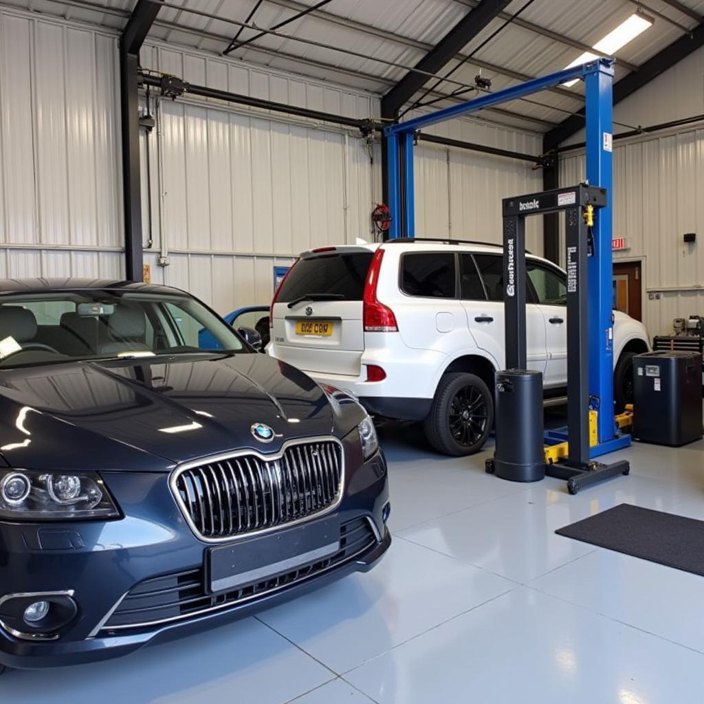 Modern car body repair shop in Farnborough