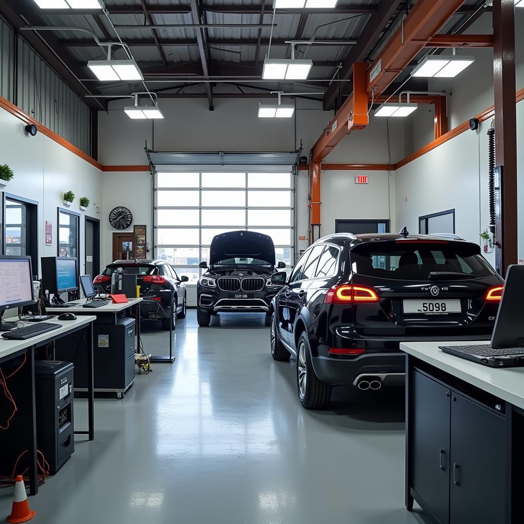 State-of-the-Art Equipment in a Modern Car Body Repair Shop in Paphos