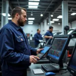 Modern Car Diagnostic Equipment in a South African Workshop