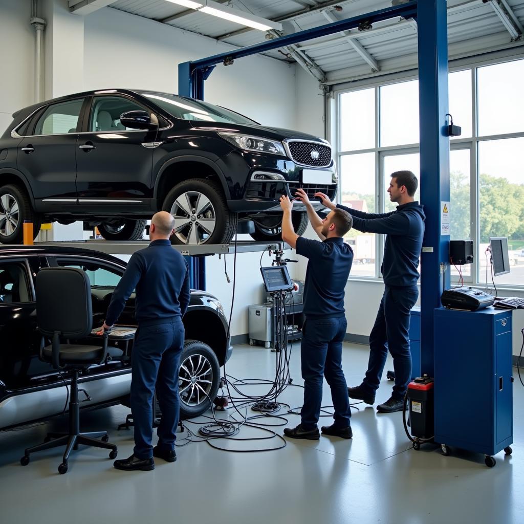 Modern Car Diagnostic Workshop