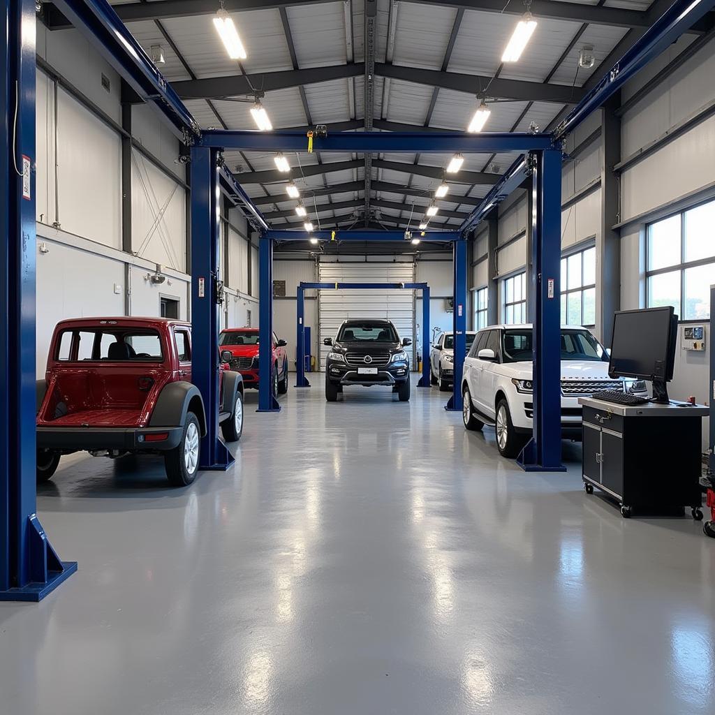 Modern Car Repair Equipment in a Seafield Shop