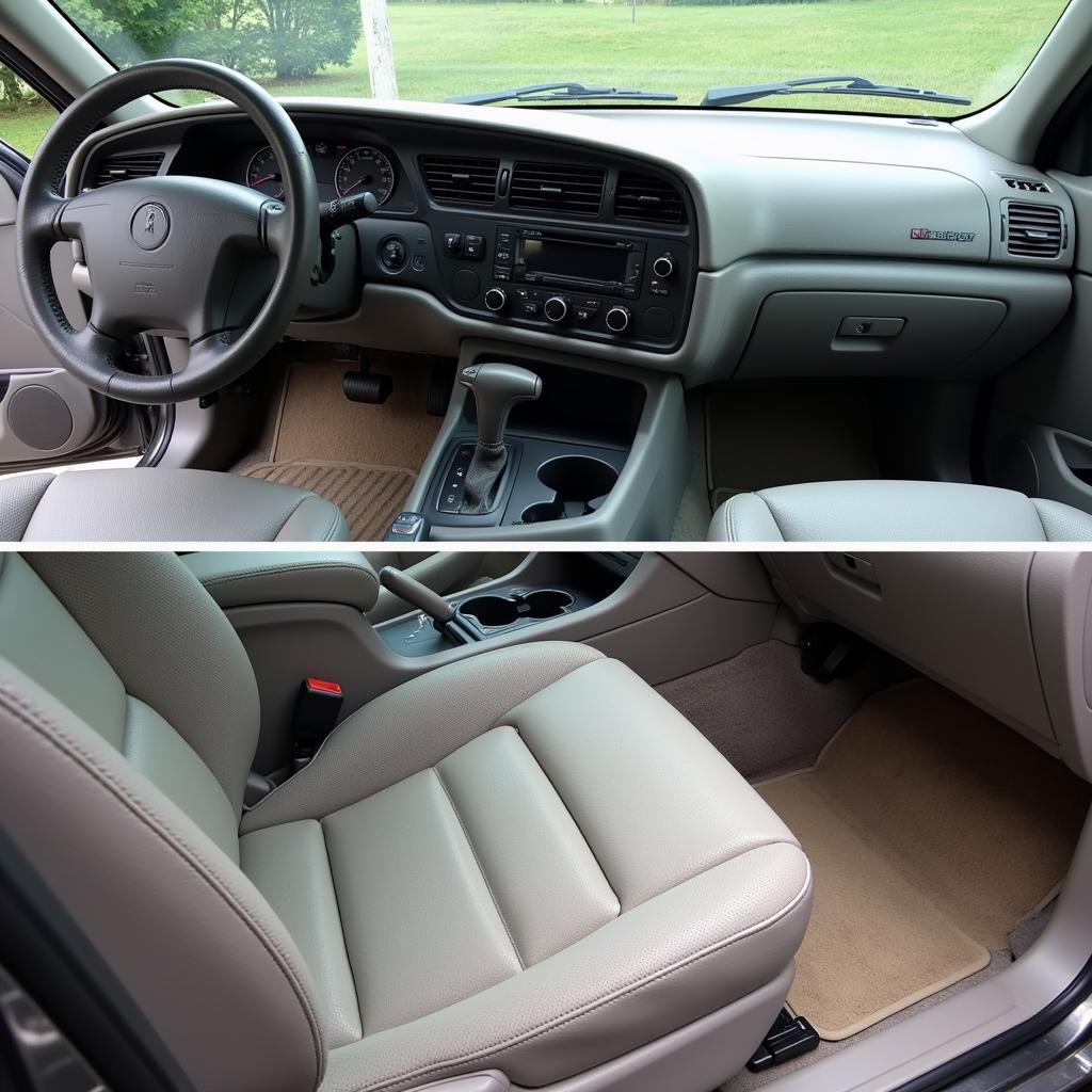 A clean and mold-free car interior after professional cleaning.