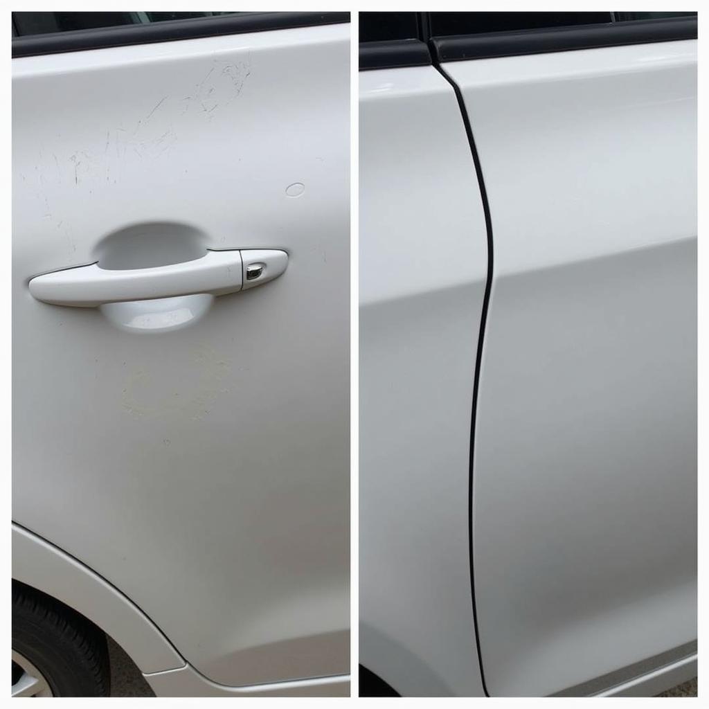 Nano Paint Repair Before and After Comparison