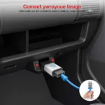 OBD2 Adapter Connected to a Car's OBD2 Port