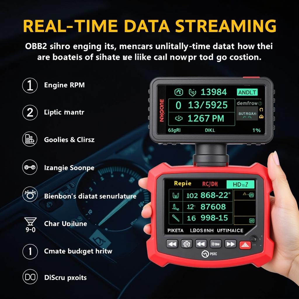 OBD2 Scanner Displaying Diagnostic Data