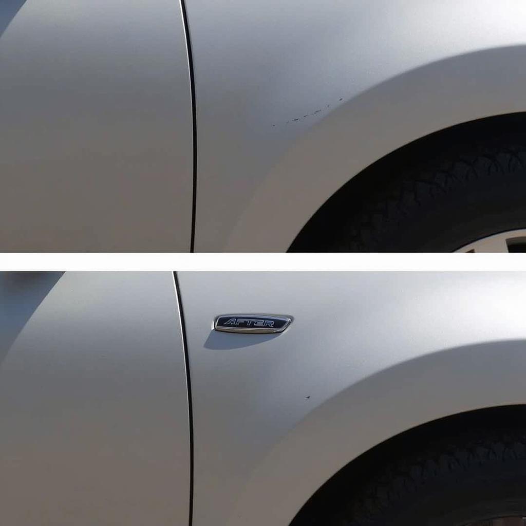 OEM Car Paint Spot Repair Example