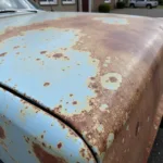 Close-up of Oxidized Car Paint