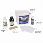 Essential components of a paint chip repair kit