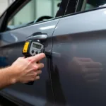 Paint Thickness Gauge Measuring Car Door