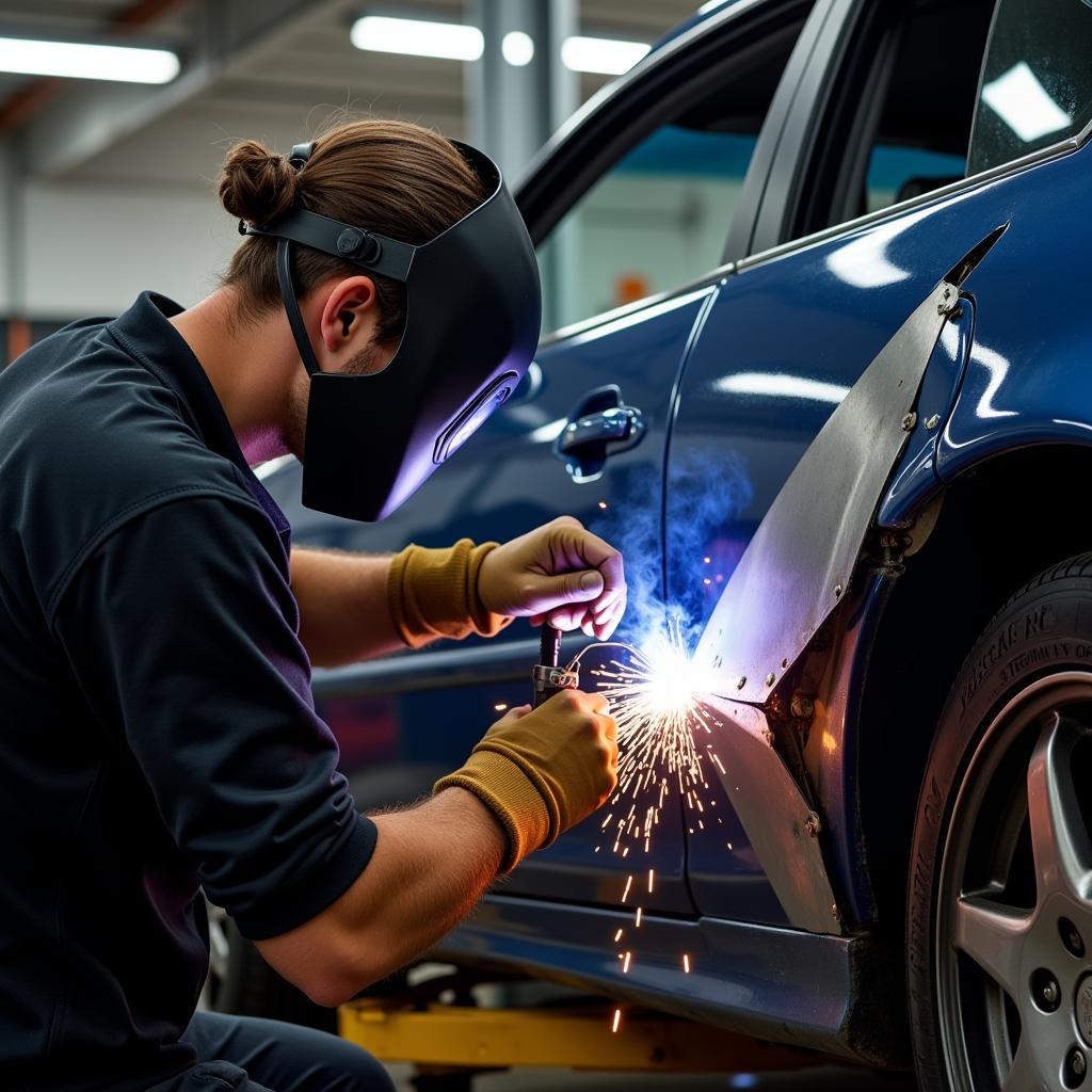 Car Panel Replacement Welding Process