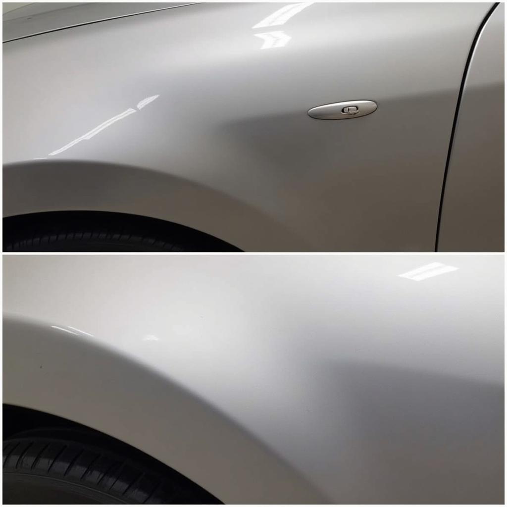 Polished car after blister repair