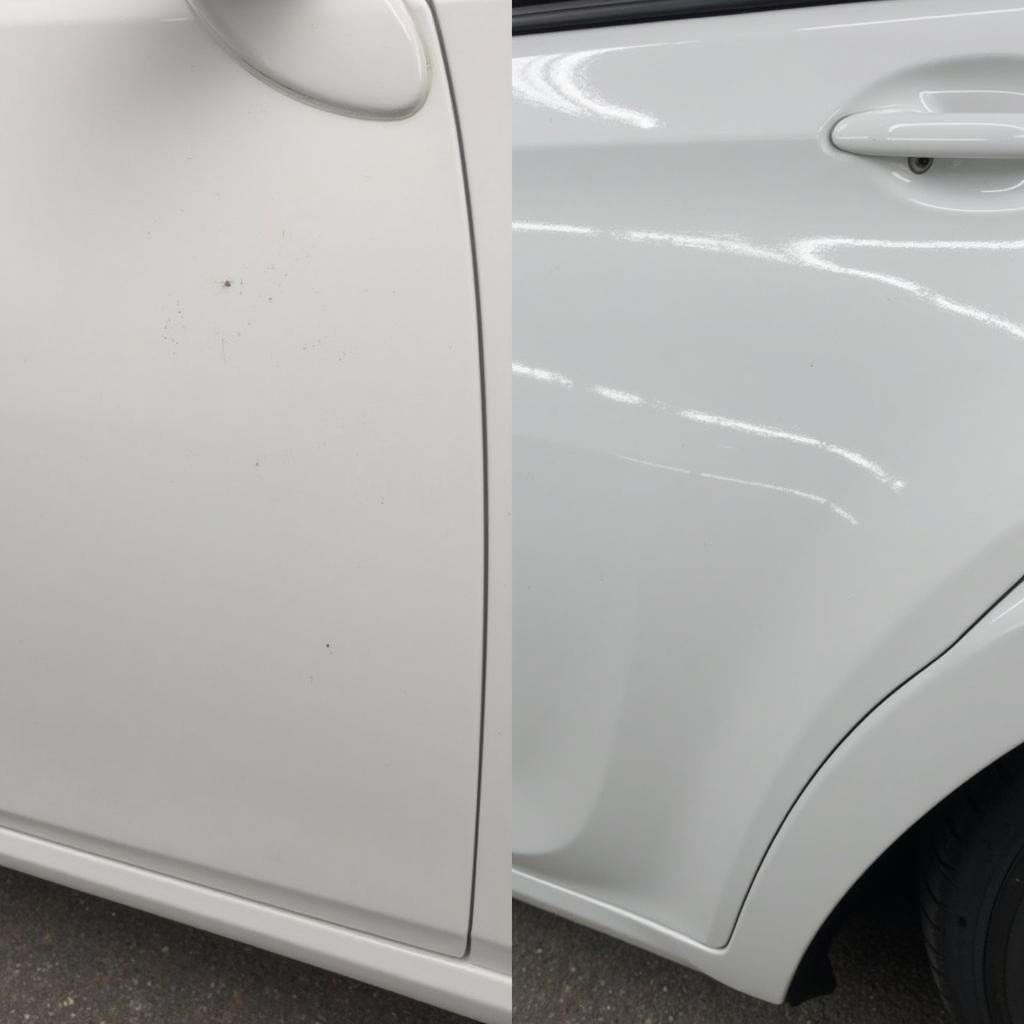 Polished Car Paint After Chip Repair