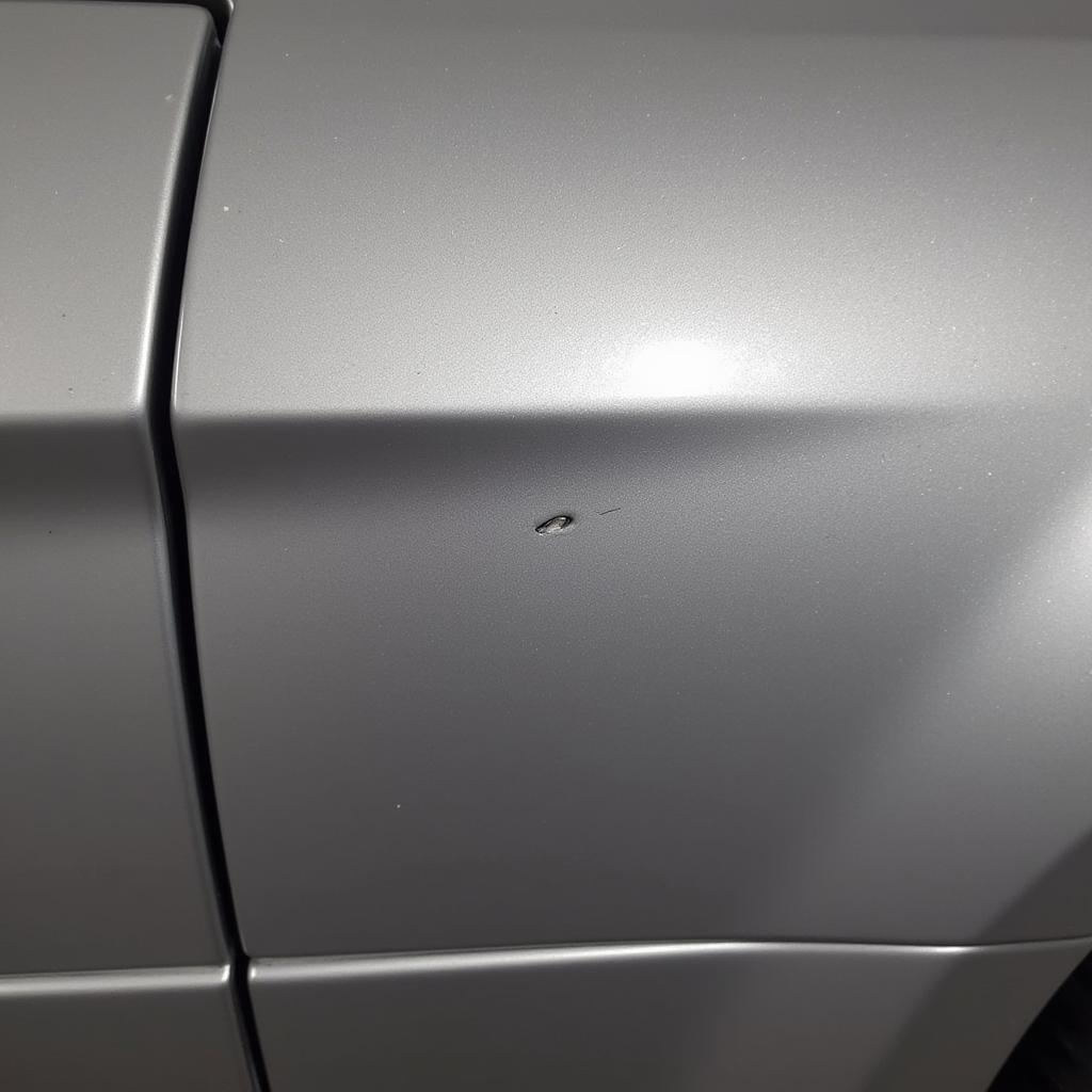 Polished Car Paint after Rock Chip Repair