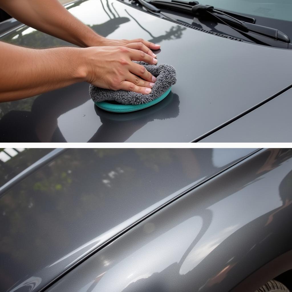 Polishing Repaired Car Paint After Fixing a Run