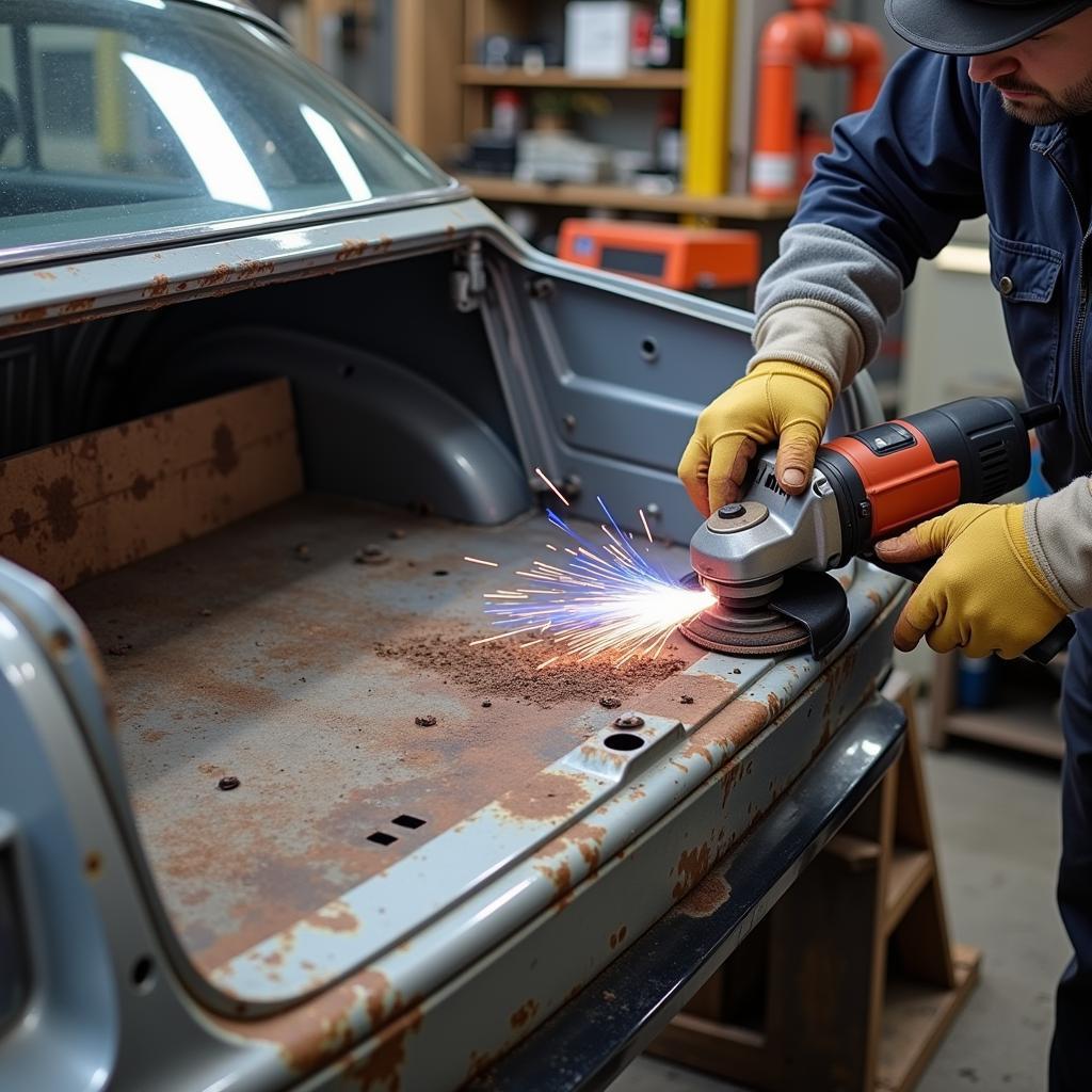 Preparing a Car Body for Arc Welding