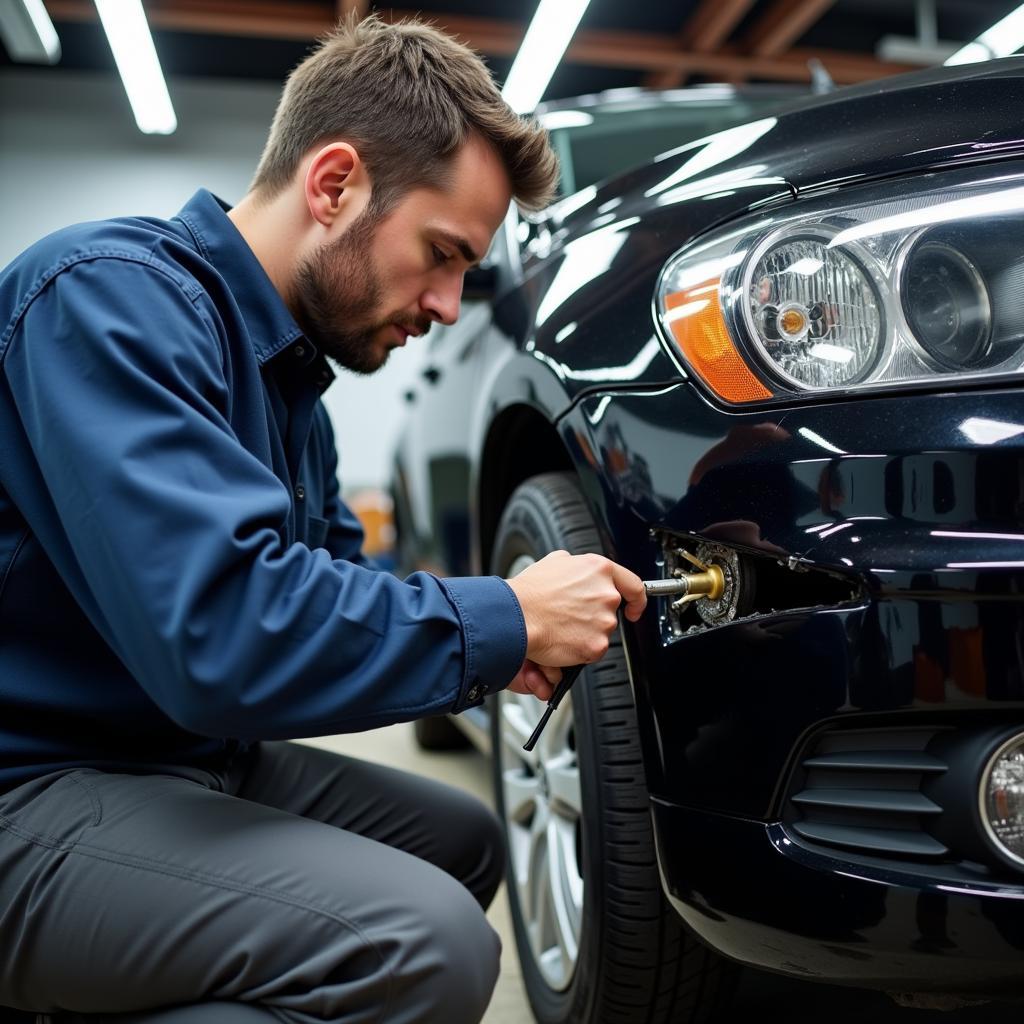 Professional Car Bumper Repair Process