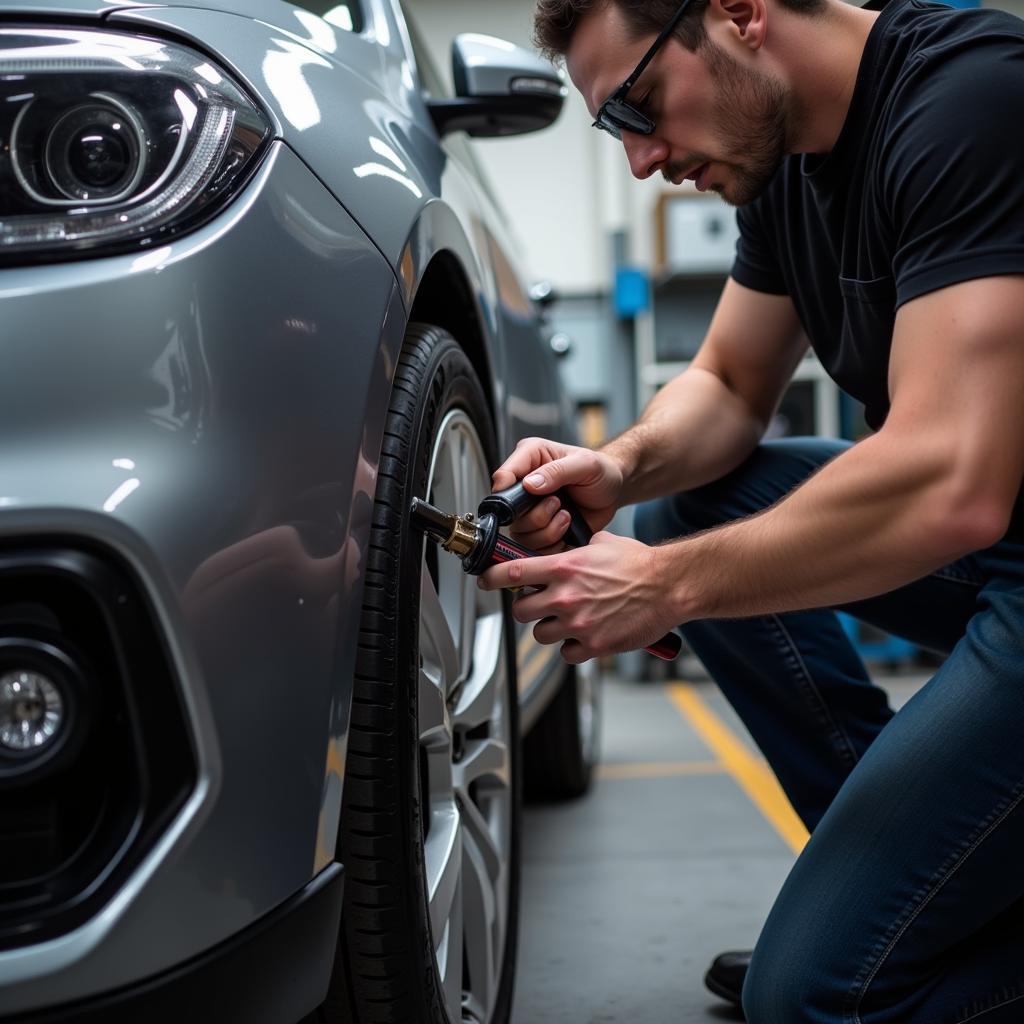 Professional Car Bumper Repair Process