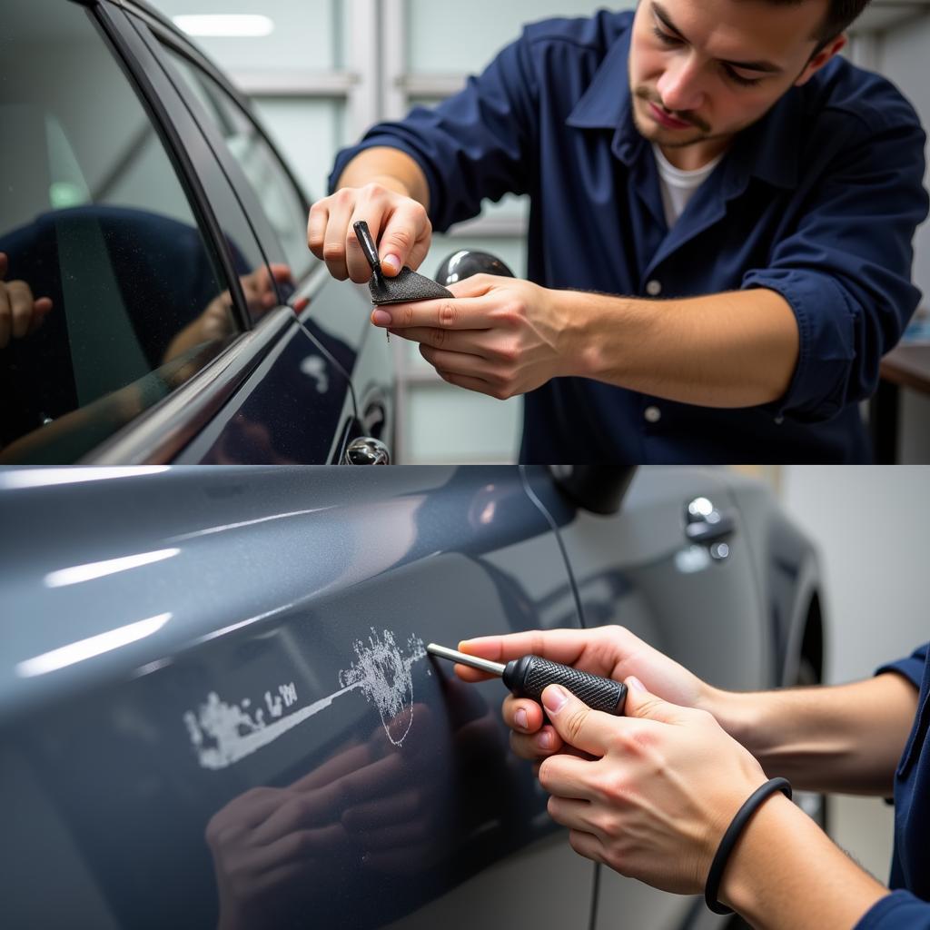 Professional Car Keyed Scratch Repair Process