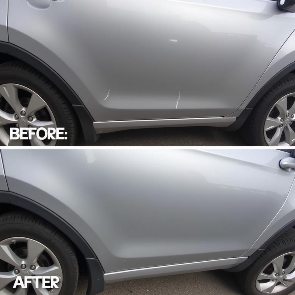 Professional Car Paint Blending Results