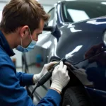 Professional Car Paint Chip Repair Process