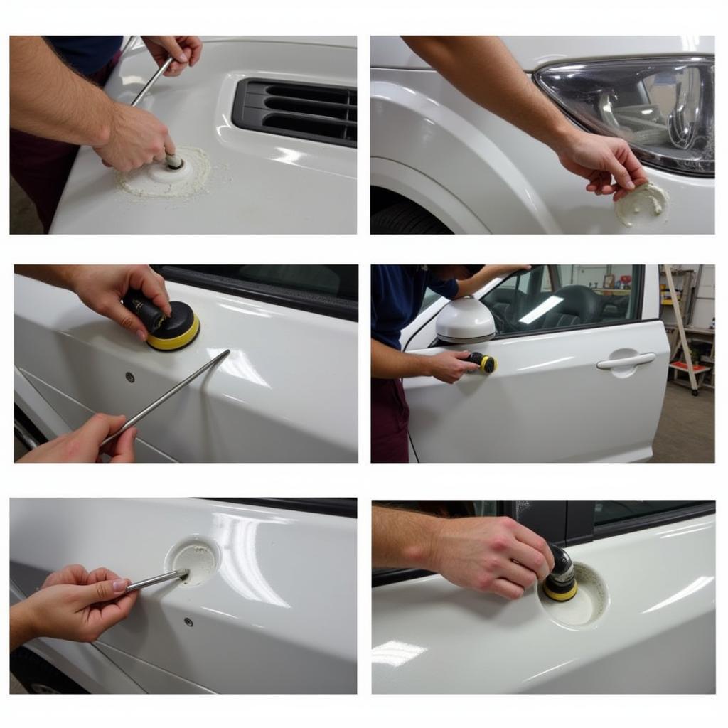 Professional Car Paint Chip Repair Process