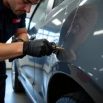 Professional Car Paint Chip Repair Process