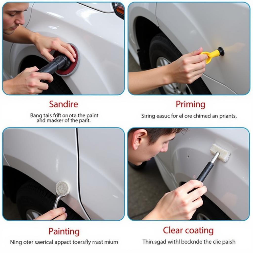 Professional Car Paint Chip Repair Process