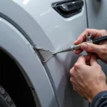 Professional Car Paint Chip Repair Process