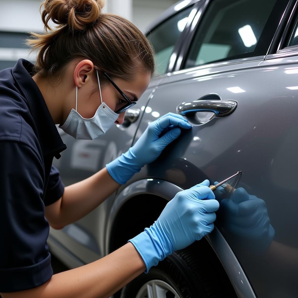 Professional Car Paint Repair Process