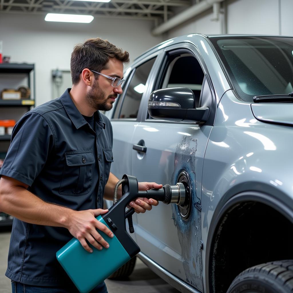 Professional car paint repair