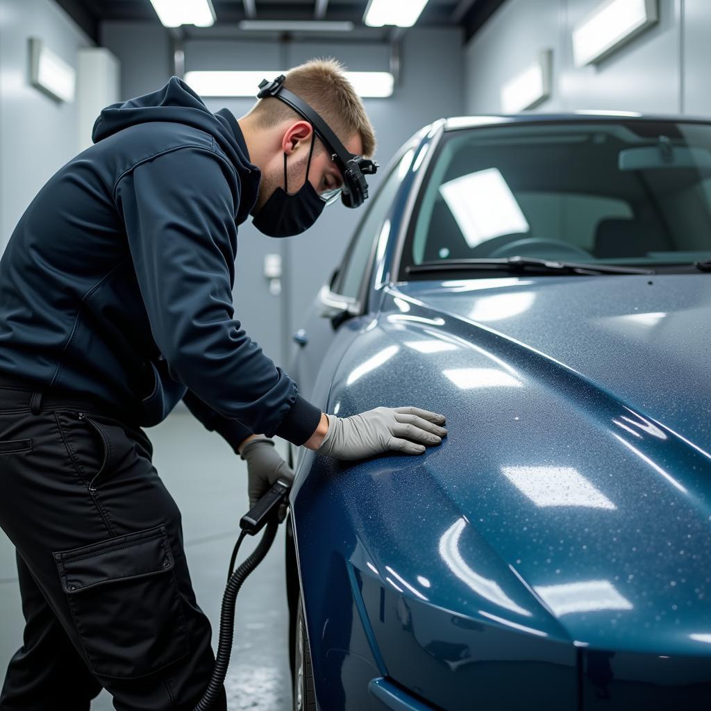 Professional car paint repair services.