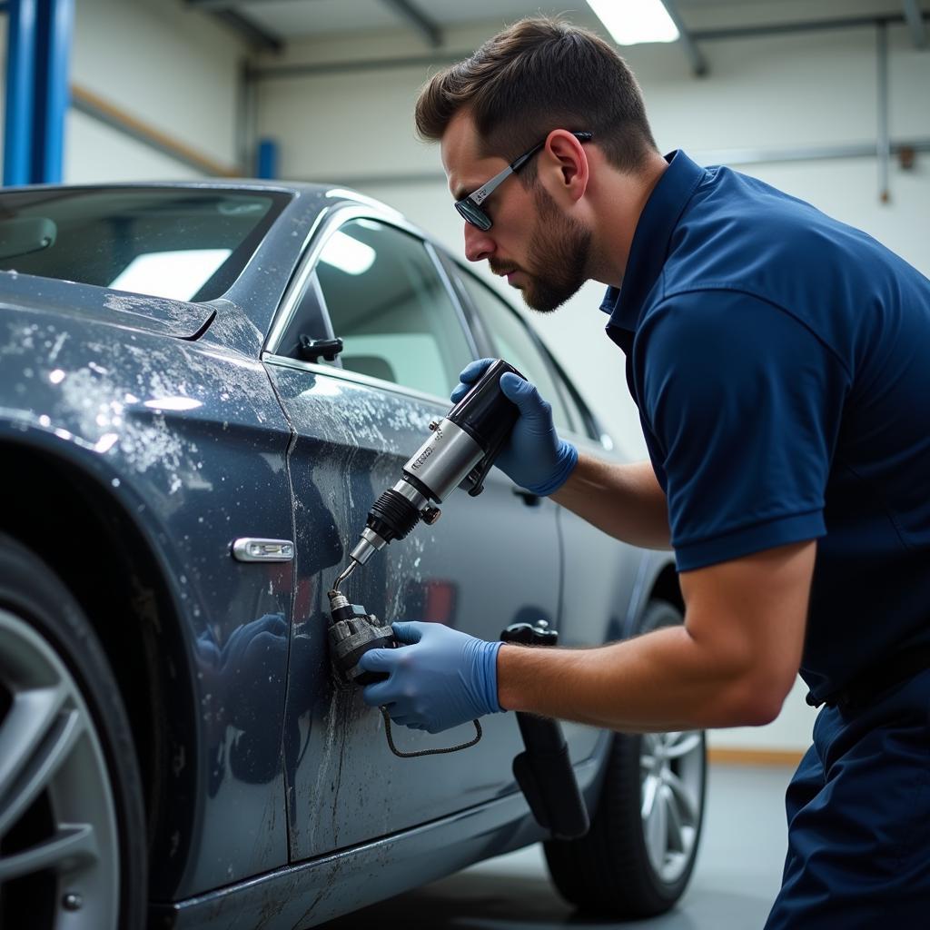 Professional car paint repair