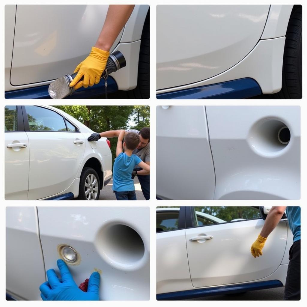 Professional Car Paint Chip Repair Process