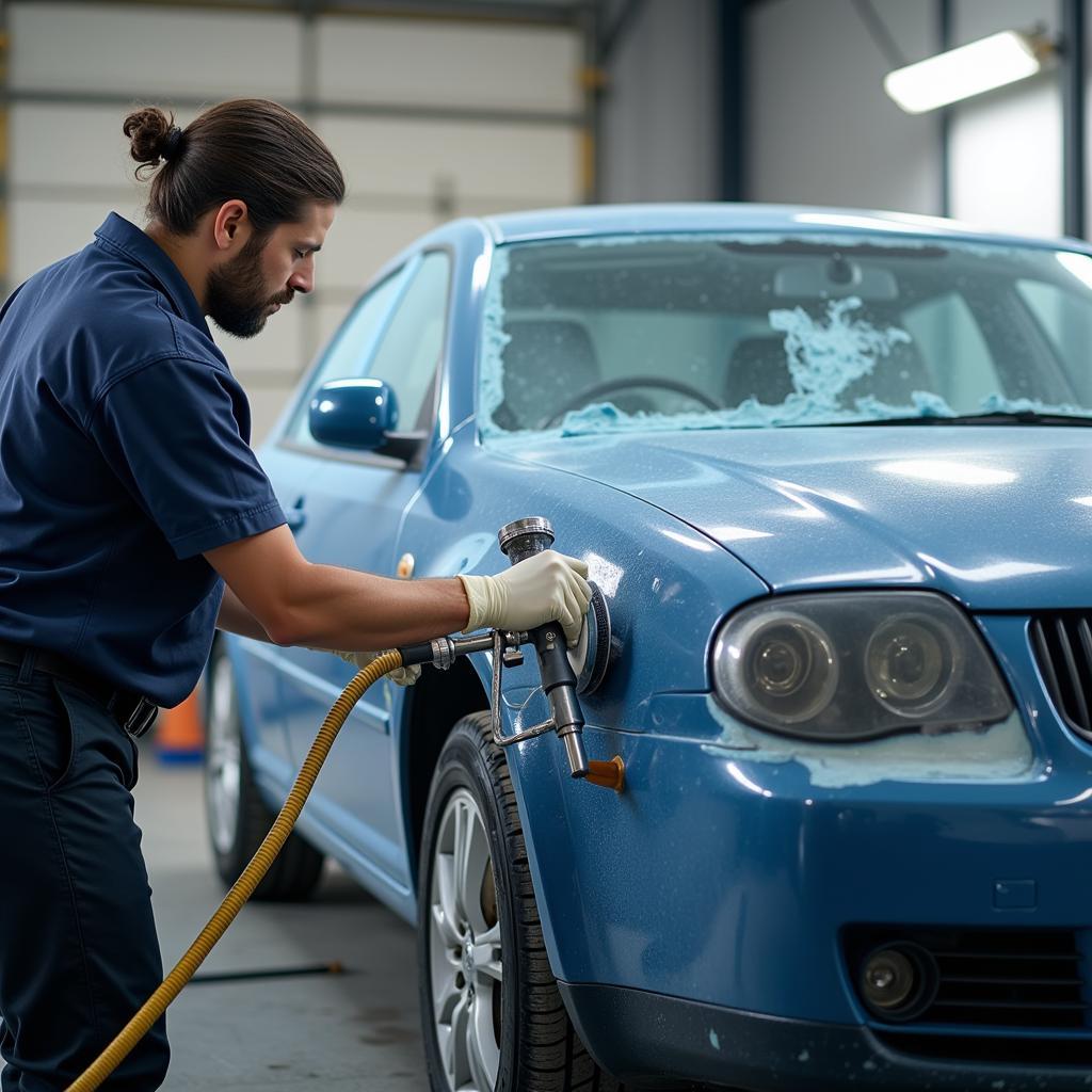 Professional Car Paint Repair Process