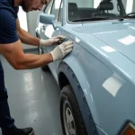 Professional car paint repair process