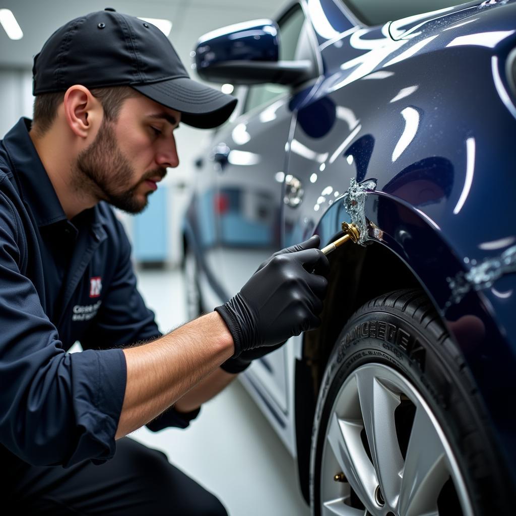 Professional Car Paint Repair Process