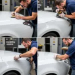 Professional Car Paint Scratch Repair Process