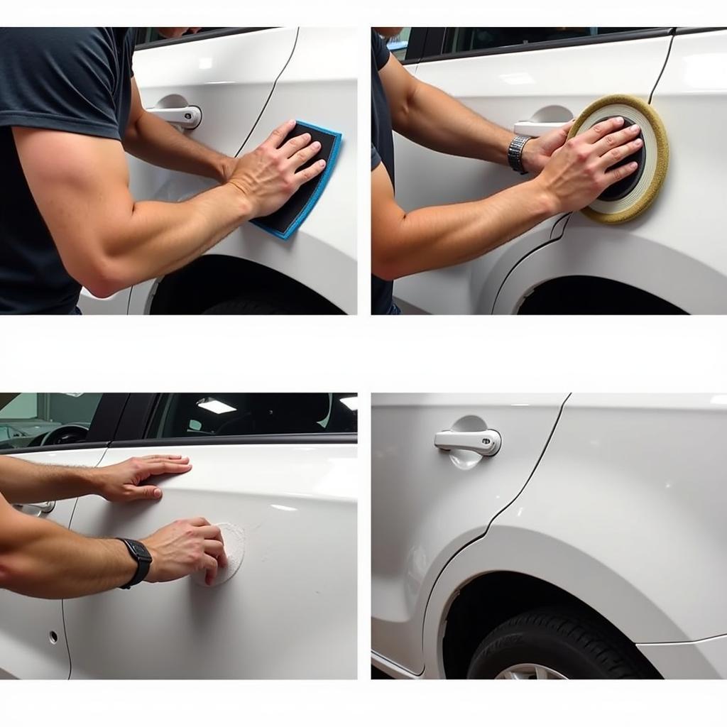 Professional Car Paint Scratch Repair Process