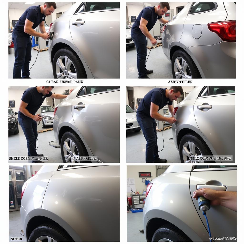 Professional Car Paint Scratch Repair Process in Newcastle