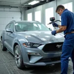 Professional Car Scratch Repair in a Body Shop