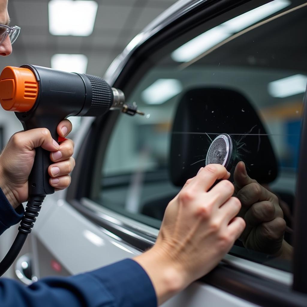 Professional Car Vinyl Window Repair Process