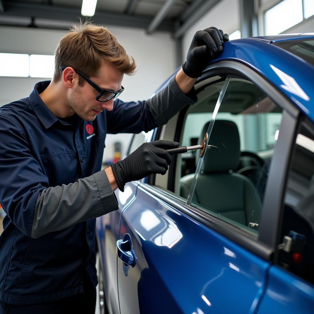 Professional car window repair service