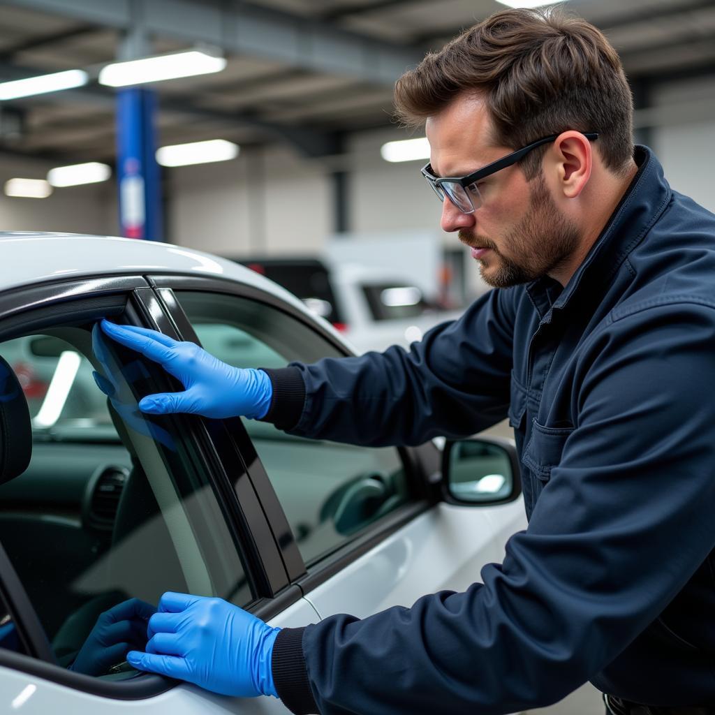 Professional Car Window Repair Technician