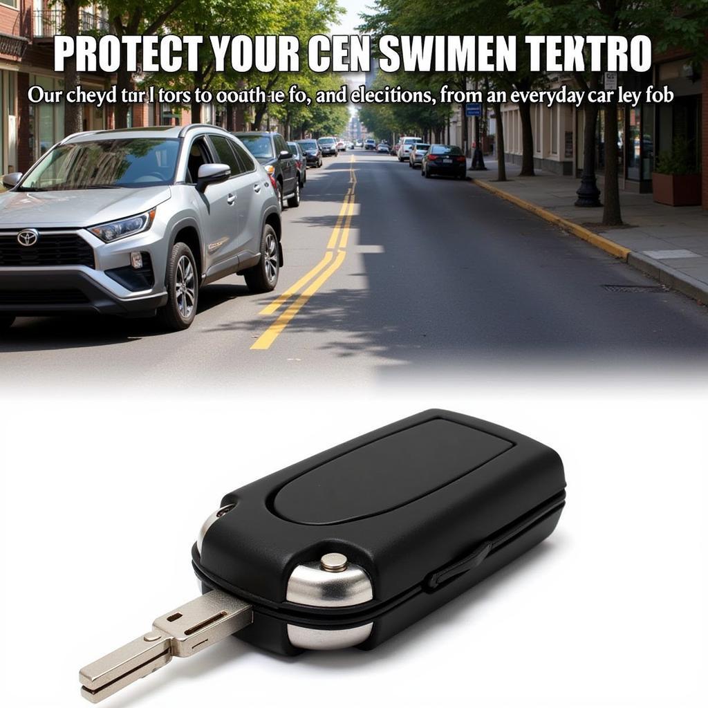 A protected car remote key in San Francisco