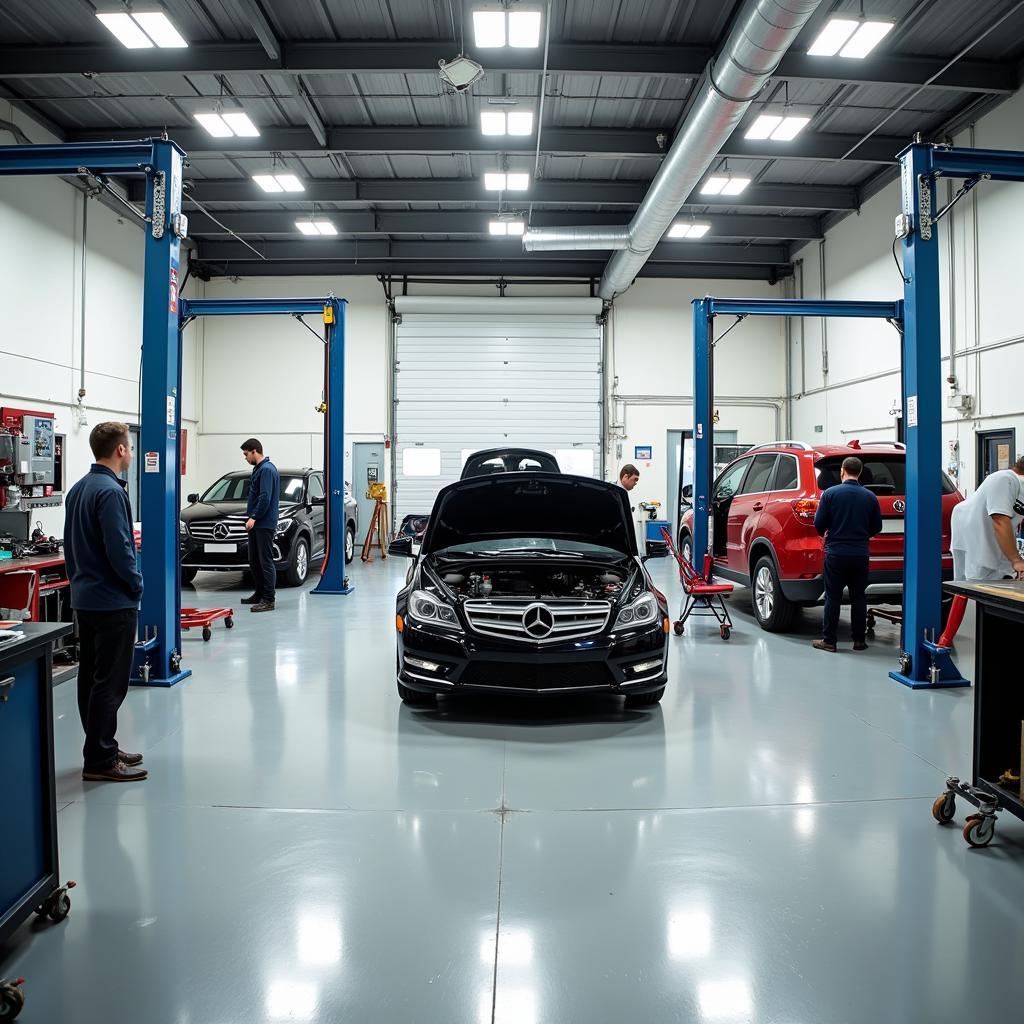 Inside a Car Body Repair Shop in Purbecks