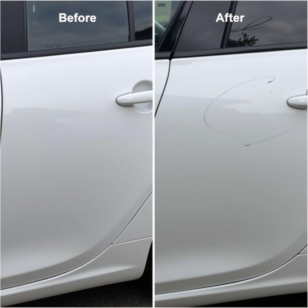 Quixx Paint Repair Pen Before and After Results